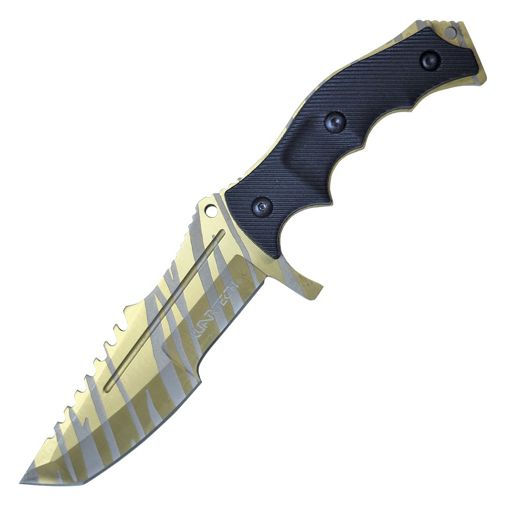 8.5" HUNTING KNIFE W/ GOLD BLADE 202TC