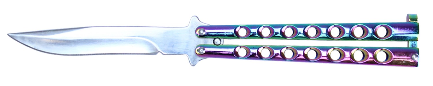 BUTTERFLY KNIFE-RAINBOW HDL 9939RW