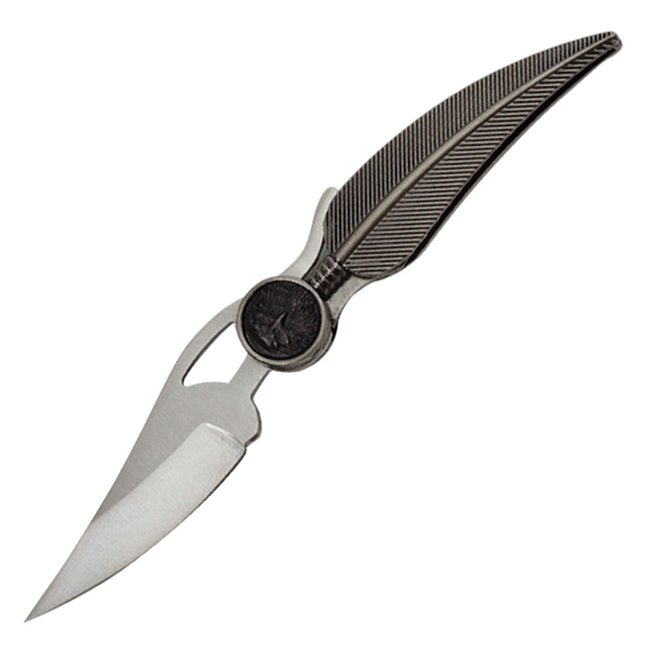 5" FEATHER KNIFE W/EAGLE F235EGS