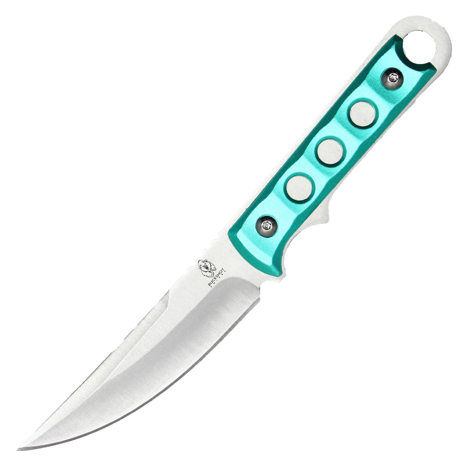 7.5" FIXED BLADE KNIFE W/ TEAL METAL HANDLE K208BL