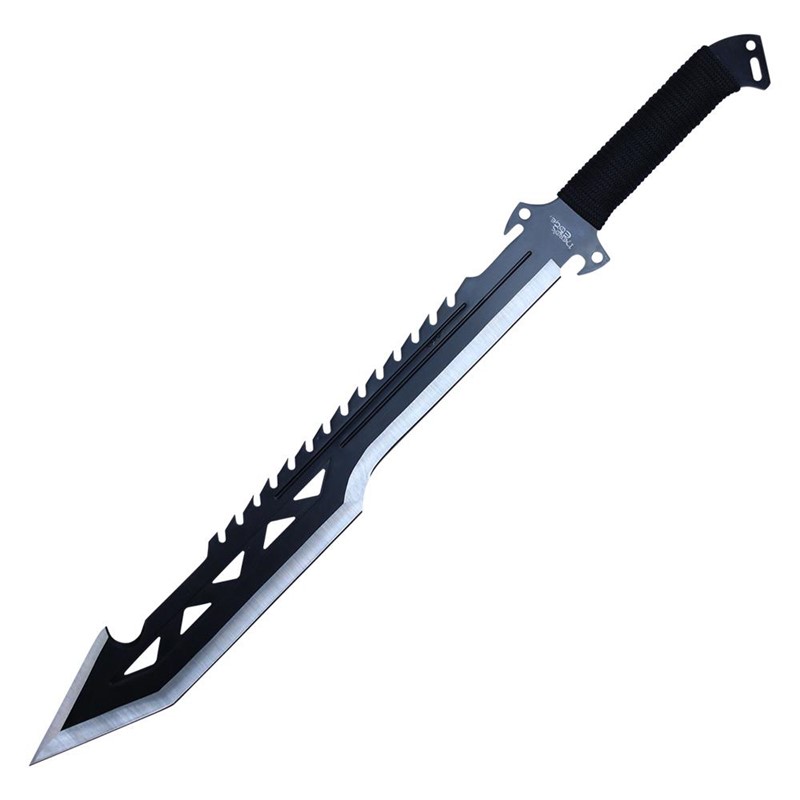 26" BLACK MACHETE W/ BLACK PARACORD HANDLE 103BK