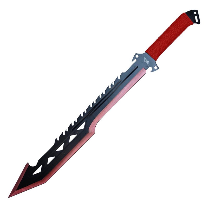 26" BLACK MACHETE W/ RED PARACORD HANDLE 103RD