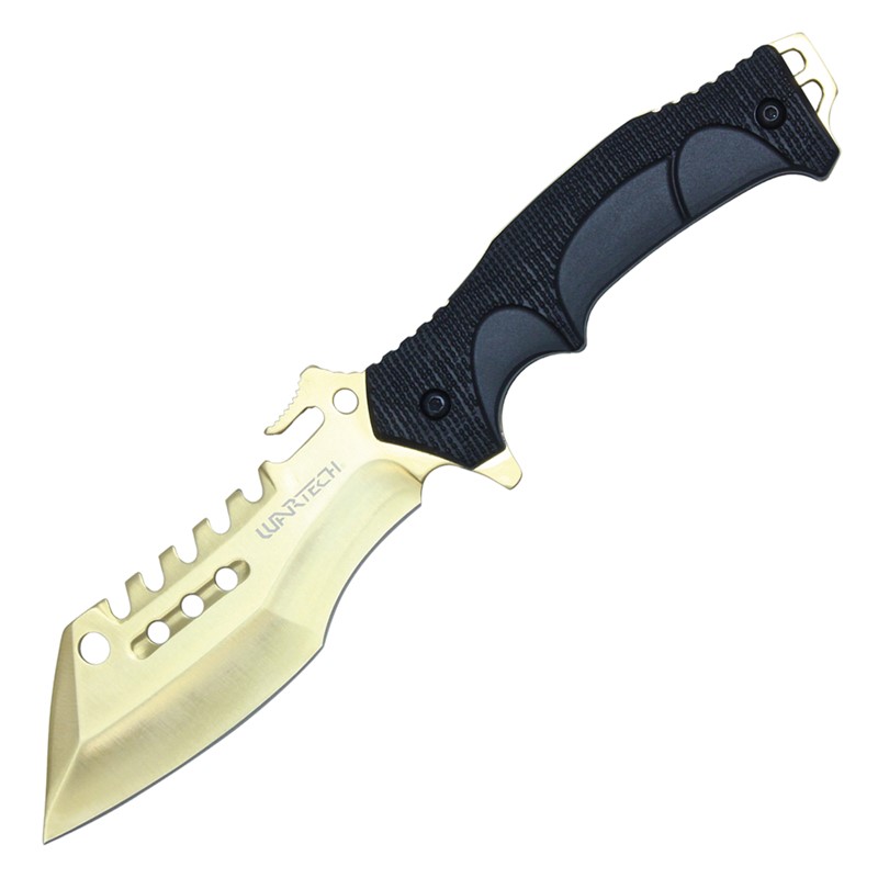 9" TACTICAL KNIFE W/ GOLD BLADE 261GD