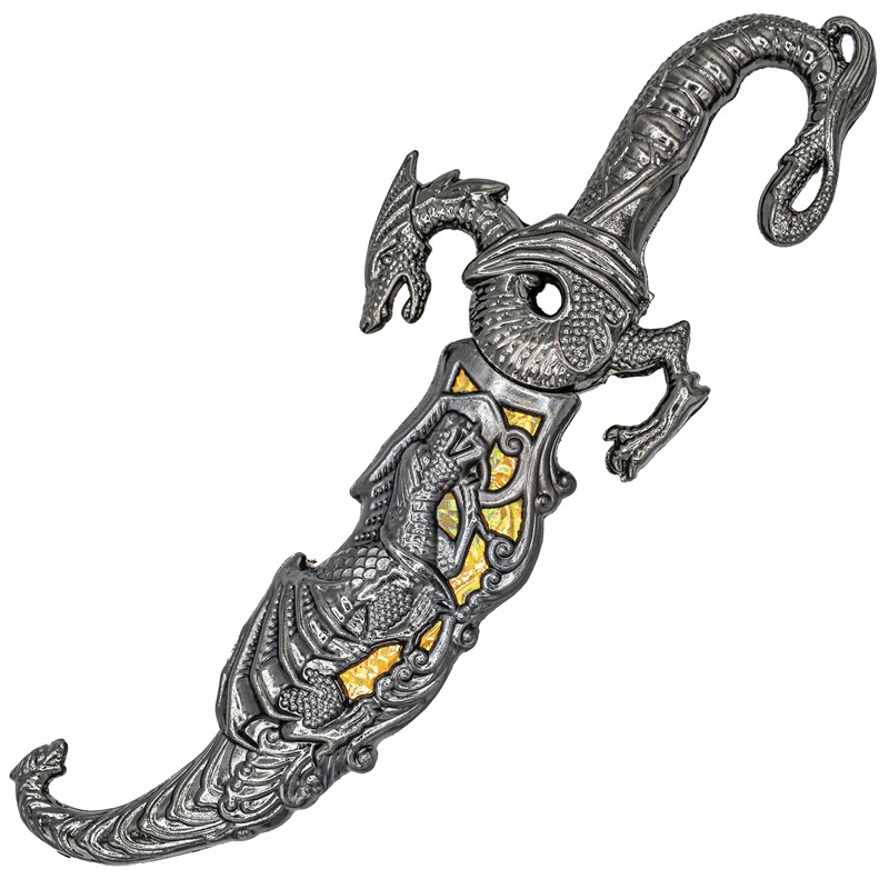 10" YELLOW DRAGON DAGGER 858GD