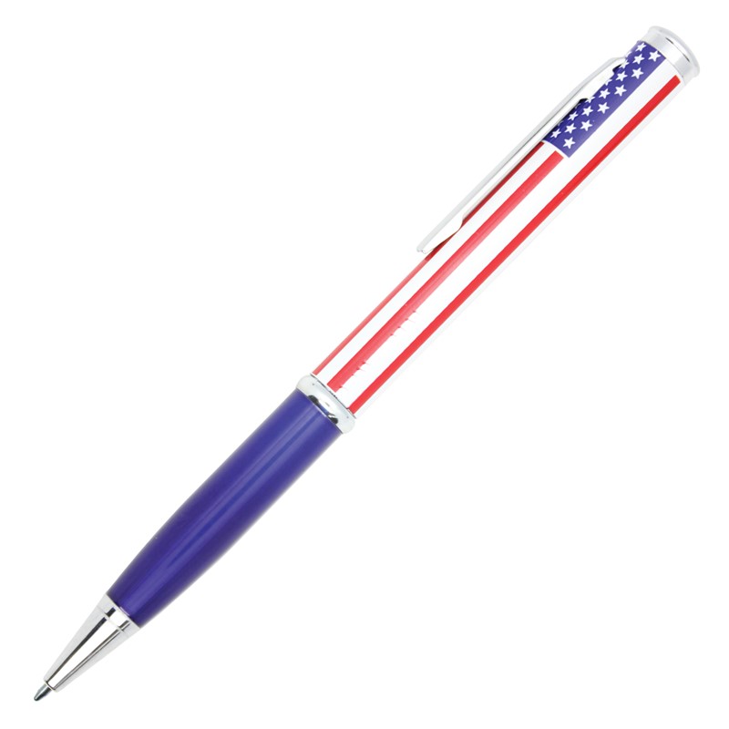 (12) WRITING PENS W/ HIDDEN BLADE, USA FLAG 9309K