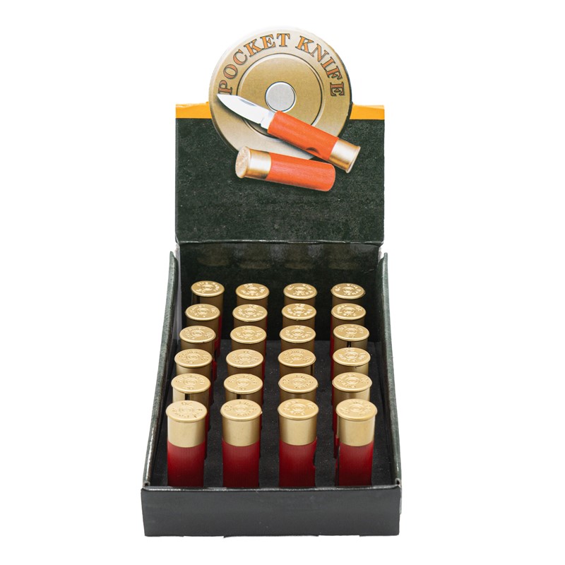 24 PC. RED SHOTGUN SHELL KNIFE 1924SHOT
